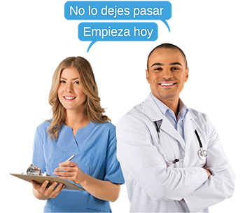 profesionales de la salud recomendando el Curso de Auxiliar de Enfermería